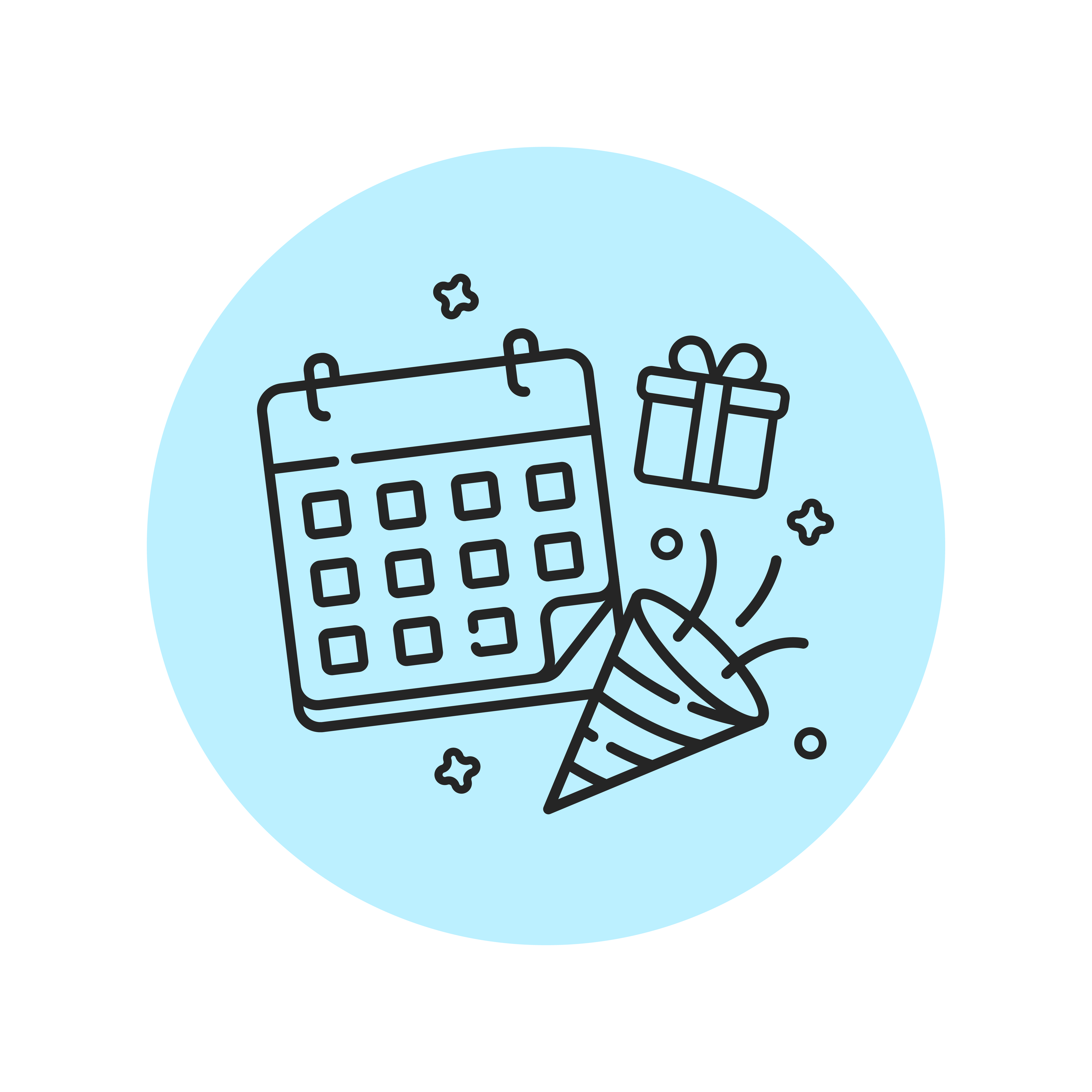 Illustration of a celebration calendar